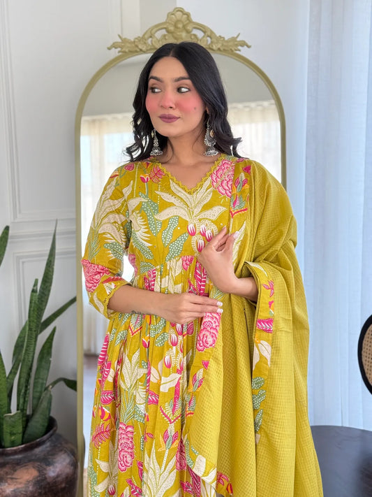 Gulmohar Anarkali Suit Set